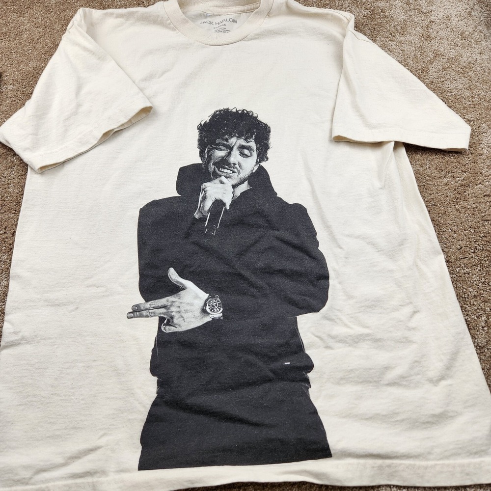 Jack Harlow Come Home The‎ Kids Miss You Tour T Shirt Size XL 2022 Cream Color